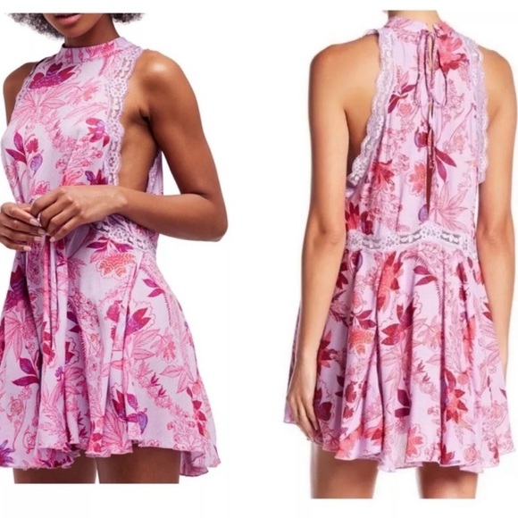 FREE PEOPLE Floral PrintShe Moves Chemise Mini
Dress in Purple Sz XS - Picture 1 of 10